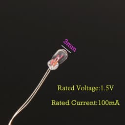 Evemodel 100pcs 2.5mm 3mm 4mm 5mm Clear Mini Bulbs Grain of Wheat Bulbs Incandescent Filament Lights 1.5V 3V 6V 12V