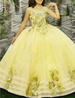 Gold Tulle Flower Girl Dress For Wedding Sleeveless Applique Puffy Floor Length Princess Kids First Communion Ball Gown