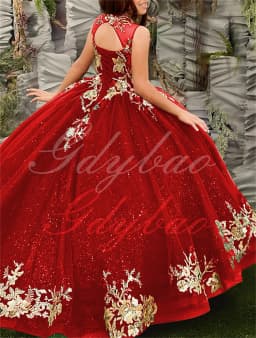 Gold Tulle Flower Girl Dress For Wedding Sleeveless Applique Puffy Floor Length Princess Kids First Communion Ball Gown