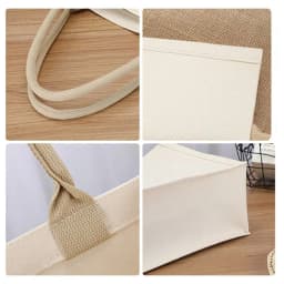DIY Reusable Hand Drawn Canvas Bag Reusable Large Capacity Foldable Shopping Bag Beige Daily Commutting Blank Tote Sack