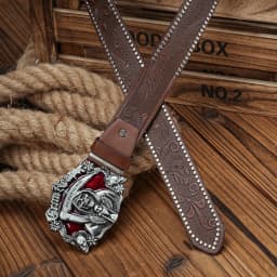 A Men's and Women's Casual Retro Belt Western Style! PU Leather Belt with Metal Buckle, Suitable for Daily Work Wear
