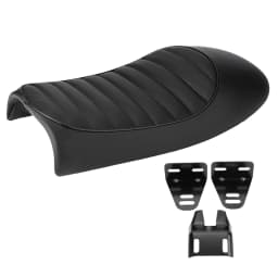 Motorcycle PU Leather Vintage Cafe Racer Refit Seat Flat Saddle Cushion For CG125 GN CG CB400SS