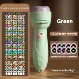 Projection Flashlight, Early Education Puzzle Development Toy, Children Enlightenment Luminous Toy, Cartoon Patterns Projector