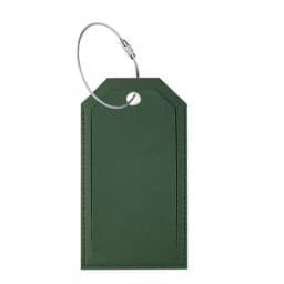RFID Blocking PU Leather Luggage Tag Suitcase Tags Name Tags with Wire Lanyard and Paper Card Secure Travel Accessories Vacation