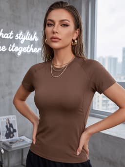Women's Compression Shirt Short Sleeve Athletic Yoga Running T-Shirt Summer Gym Workout Quick Dry Stretchy Tees Tops Baselayer