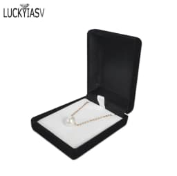 Wholesale Pendant Necklace Chain Storage Package Gift Box Soft Black Blue/Red/Velvet Casket Long Earrings Jewelry Organizer Box