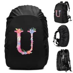 Unisex Rain Cover Backpack 30L 40L 70L Waterproof Bag Outdoor Camping Hiking Climbing Sports Dust Rain Cover Pink Letter Print