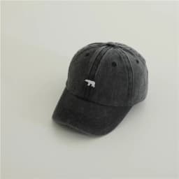 New Baby Embroidery Bear Denim Baseball Hats Outdoor Boy Girl Sunscreen Hat Retro Kids Peaked Cap Cotton Children Casual Caps
