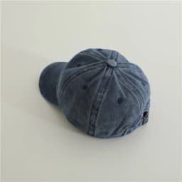 New Baby Embroidery Bear Denim Baseball Hats Outdoor Boy Girl Sunscreen Hat Retro Kids Peaked Cap Cotton Children Casual Caps