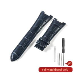 For Patek Philippe Nautilus Series 5711 5712 5980 Genuine Leather Cowhide Waterproof Watch Strap with Steel Joint 25mm