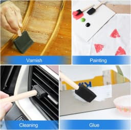 20Pcs Foam Paint Brushes, 1”, 2”, 3" 4”, Sponge Brushes, Sponge Paint Brush, Foam Brushes for Painting, Staining, Paint Sponges