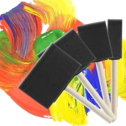 20Pcs Foam Paint Brushes, 1”, 2”, 3" 4”, Sponge Brushes, Sponge Paint Brush, Foam Brushes for Painting, Staining, Paint Sponges