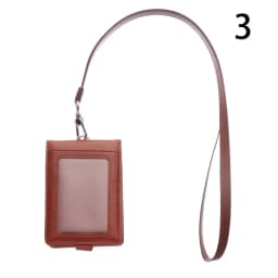 PU Leather Multifunctional Name Badge Holder Work Card Holders With Lanyard Bank Credit Card
