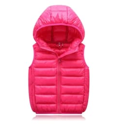 Fall Solid Waistcoat Children Outerwear Winter Coats Kids Clothes Warm Boys and Girls Hooded Vest for Age 2-12 Years Old