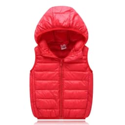 Fall Solid Waistcoat Children Outerwear Winter Coats Kids Clothes Warm Boys and Girls Hooded Vest for Age 2-12 Years Old