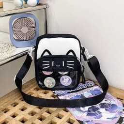 Girls New Cute 20cm Doll Bag Y2K Versatile Transparent Pocket Shoulder Crossbody Bags Simple Basic Ita Bag Student Handbag Purse