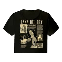 Crop Top Lana Del Rey Ldr Sailing Graphics T Shirt Cropped Harajuku Women Vintage Short-Sleeve T-Shirt Streetwear Female Tshirt