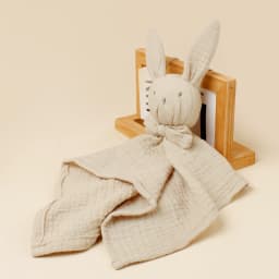 Baby Rabbit Square Comforter Towel Elegant Bow Decor Rabbit Square Blanket For Kids Cute Embroidery Infant Saliva Towel