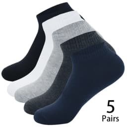 5 Pairs Men Ankle Socks Cotton Boat Black Solid Color Thin Breathable Comfortable High Quality Black White Low Cut Short Socks
