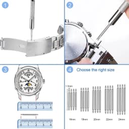 32 pcs Watch Battery Replacement Kit Screwdriver Watch Case Opener Band Replacement Holder Spring Bar Tweezers Tool