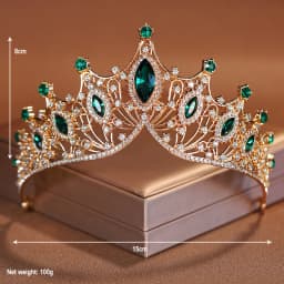 Bridal Headwear Noble Dazzling Silver-Colour Ladies' Crystal Crown Rhinestone Tiara Designed For Wedding Party