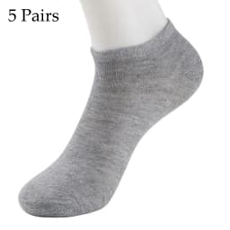 5/10 Pairs Low Cut Men Socks Solid Color Black White Breathable Cotton Socks Male Sport Businessmen Short Socks