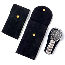 Embers Watch Bag Blue Black Flannelette Gift Bag Travel Storage Case Durable Portable Watch Dust Protection Case