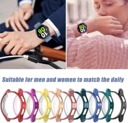 Protector Case For Samsung Galaxy Watch 7 4 5 6 40mm 44mm Cover Coverage Silicone TPU Bumper Screen Protective Full Accessories