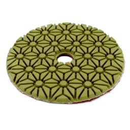 RIJILEI 5PCS 4 Inch Stone Polishing Pads 100mm Flexible Wet concrete Floor Polishing Pad for Granite Marble Grinding Disc