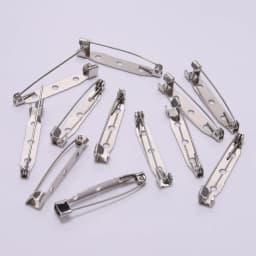 50pcs/lot 15 25 30 35 45 mm Rhodium Brooch Clip Base Pins Safety Pins Brooch Settings Blank Base For DIY Jewelry Making Supplies