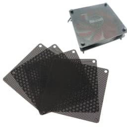 5Pcs/set 40/50/60/70/80/90mm PVC Fan Dust Filter PC Dustproof Case Cuttable Computer Mesh Cover Mesh Black