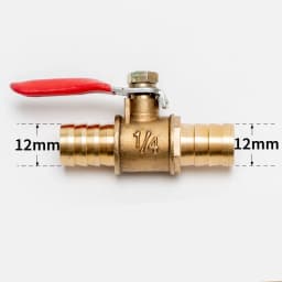 6mm-12mm Hose Barb Inline Brass Water Oil Air Gas Fuel Line Shutoff Ball Valve Pipe Fittings