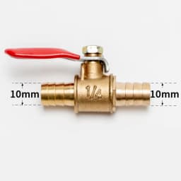 6mm-12mm Hose Barb Inline Brass Water Oil Air Gas Fuel Line Shutoff Ball Valve Pipe Fittings