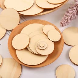 3-100Pcs Unfinished Round Wood Slices 1cm-10cm DIY Crafts Wooden Circle Discs Christmas Jewelry Painting Wedding Ornament Decor