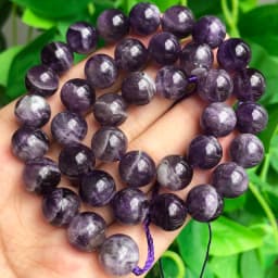 Natural Stone Purple Amethysts Loose Beads for Jewelry Making Flower Quartz Round Beads DIY Bracelet Accessories 4 6 8 10 12mm