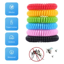 10 Pack Mosquito Repellent Bracelets Natural Mosquito Repellent DEET-Free Waterproof Mosquito Bracelet for Adults Kids