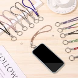 Glitter Rhinestone Phone Lanyard Phone Crystal Wrist Straps Keychain Hanging Anti-lost Rope Bling Bling Hanging Cord