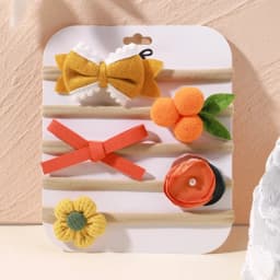 5Pcs/lot Baby Elastic Nylon Headband Newborn Lovely Flower Lace Bow Head Band for Girl Infant Toddler Soft Babe Hair Accessories