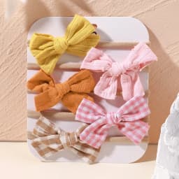 5Pcs/lot Baby Elastic Nylon Headband Newborn Lovely Flower Lace Bow Head Band for Girl Infant Toddler Soft Babe Hair Accessories