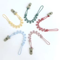 Adjustable Spring Silicone Pacifier Clip, One-Piece Design Toy Chain, Suitable for Pacifiers, Teething Toys and Newborn Gifts