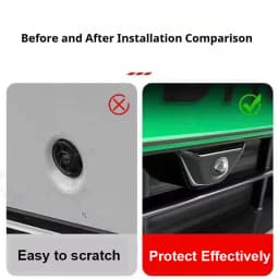 2PCS Car Camera Protective Cover Front Bumper Camera Anti-Scratch Shield Lens Guard PC Protective Cover Kits