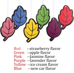 Car Air Freshener Hanging Perfume Odor Eliminator Long-Lasting Fragrance Leaf Paper Auto Aromatherapy Deodorant Supplies Gadgets