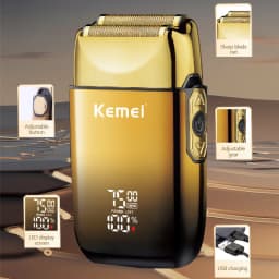 Kemei KM-TX10 Electric Shaver Hair Rechargeable Beard Foil Razor For Men Bald Head Shaving for Men Machine