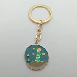 Fashion Little Prince Keychain Cute Rose Personality Pendant Keychain Clothes Backpack Chain Small Jewelry Valentine's Day Gift