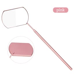 1 Pc Magnifying Checking Eyelash Extension Makeup Mirror Stainless Steel Handle Beauty Tool for False Eyelashes Grafting Tools