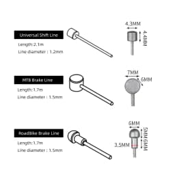 1/5Pcs Stainless Steel Brake Inner Cable Line MTB Mountain Road Bicycle Bike Derailleur Shift Wire 2100mm/1700mm/1550mm/1100mm