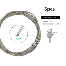 1/5Pcs Stainless Steel Brake Inner Cable Line MTB Mountain Road Bicycle Bike Derailleur Shift Wire 2100mm/1700mm/1550mm/1100mm