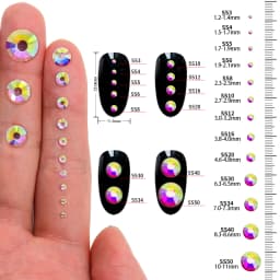 All Size SS3-SS60 Dark Siam Glass Flatback Rhinestone Glitter Deep Red Round Silver Bottom Glue On Crystal Diamond for Nail Art
