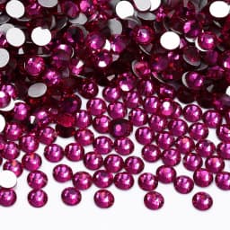 All Size SS3-SS60 Dark Siam Glass Flatback Rhinestone Glitter Deep Red Round Silver Bottom Glue On Crystal Diamond for Nail Art