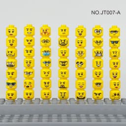 Hot 56pcs/lot Mini Figure Creative Head Faces Laugh Cry Cute Facial Expression Bricks Building Blocks Model Kids Toys Gifts
